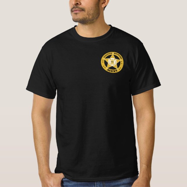 FUGITIVE RECOVERY AGENT BADGE T-Shirt (Front)
