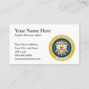 FUGITIVE RECOVERY AGENT Business Cards