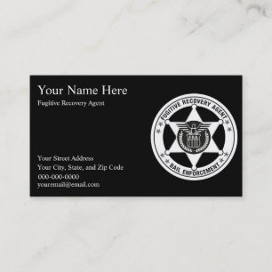 FUGITIVE RECOVERY & BAIL ENFORCE Business Cards