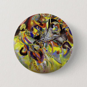 Fugue Abstract Painting by Kandinsky 6 Cm Round Badge