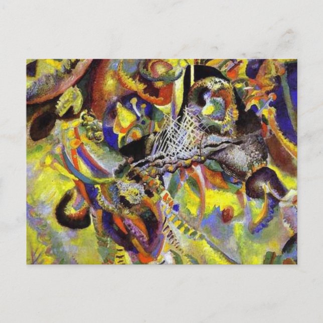 Fugue Abstract Painting by Kandinsky Postcard (Front)