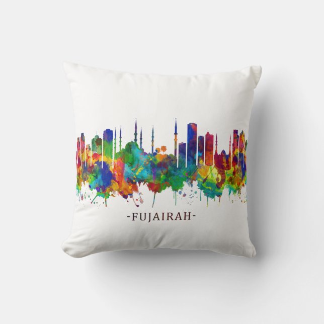 Fujairah UAE Skyline Cushion (Front)
