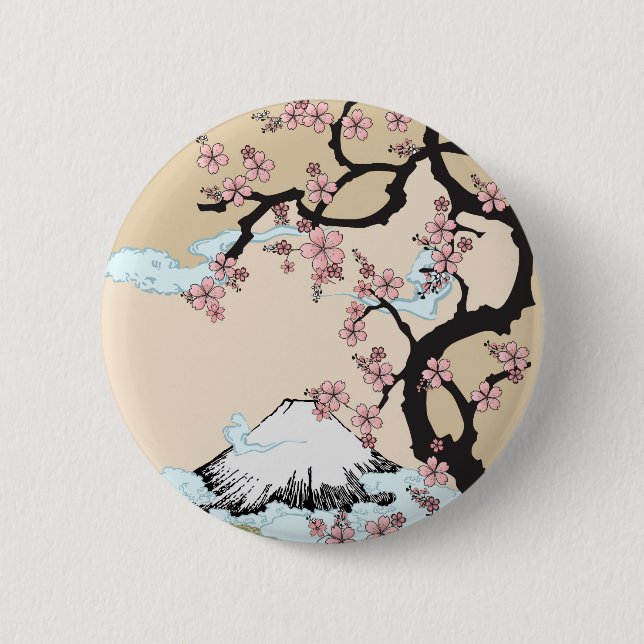 Fuji and Sakura Button (Front)