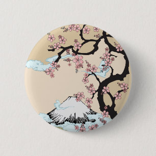 Fuji and Sakura Button