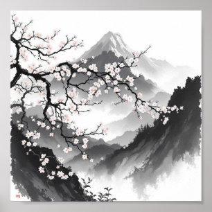 "Fuji and Sakura" Poster