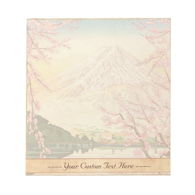 Fuji from Kawaguchi Okada Koichi shin hanga japan Notepad (Front)