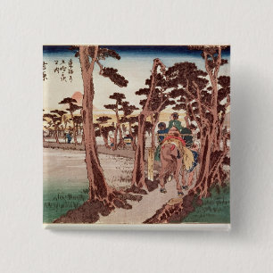 Fuji from Yoshiwara 15 Cm Square Badge