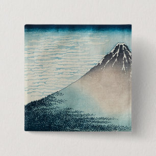 Fuji in Clear Weather' 15 Cm Square Badge