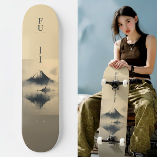 FUJI - Minimalist Sumi-e Ink Skateboard