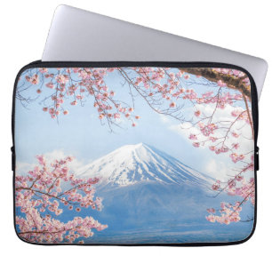 Fuji Mountain Kawaguchiko Lake Spring In Japan Laptop Sleeve