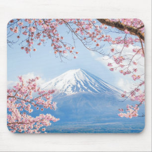 Fuji Mountain Kawaguchiko Lake Spring In Japan Mouse Pad