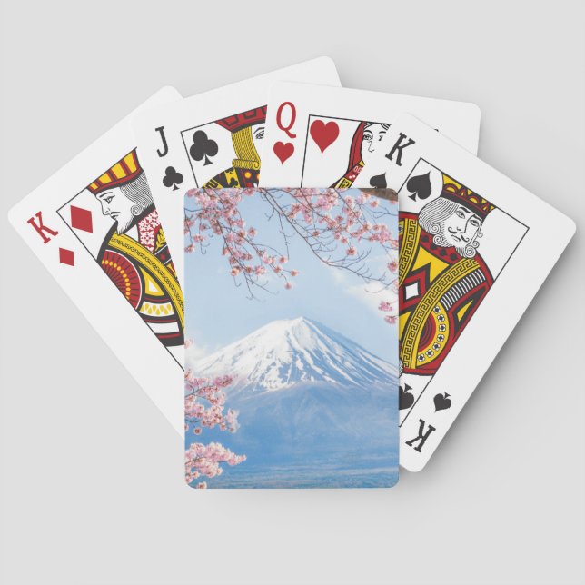 Fuji Mountain | Kawaguchiko Lake | Spring In Japan Playing Cards (Back)
