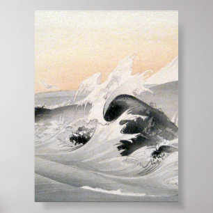 Fuji Seen from the Sea (1903–1907) by Ogata Gekko Poster