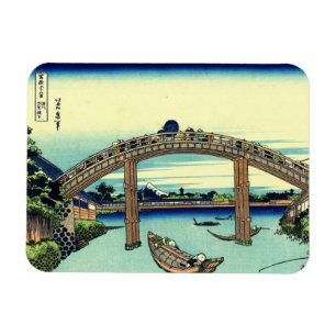 Fuji seen through the Mannen Bridge at Fukagawa Magnet
