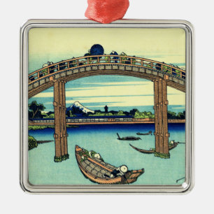 Fuji seen through the Mannen Bridge at Fukagawa Metal Tree Decoration