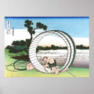 Fuji-view Moor in Owari Province Poster