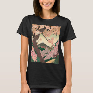 Fujisan snowy mountain Cherry Blossom Awesome Japa T-Shirt