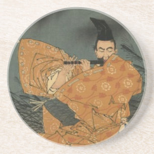 Fujiwara no Yasumasa Plays Flute By Moonlight 2:3 Coaster