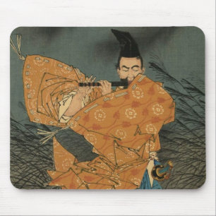 Fujiwara no Yasumasa Plays Flute By Moonlight 2:3 Mouse Pad