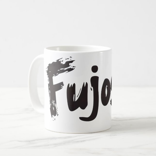 Fujoshi Calligraphy Style Slogan Coffee Mug (Front Left)