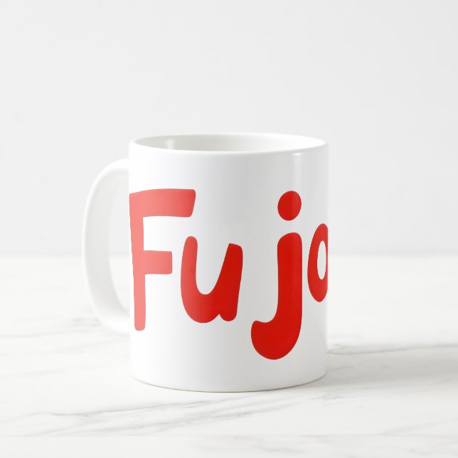 Fujoshi Red Fan Slogan Coffee Mug (Front Left)