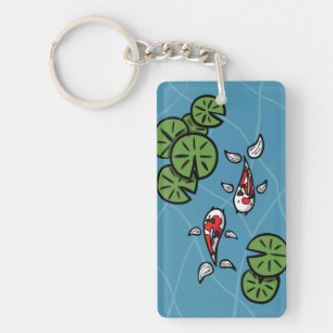 Fuku and Heiwa the Koi Acrylic Keychain