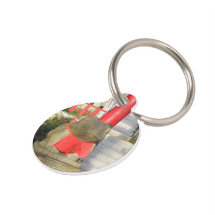 Fuku Kaeru 福かえる Fortune Frog with Red Yodarekake Pet Tag