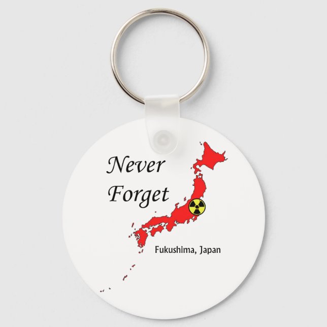 Fukushima, Japan Nuclear Disaster Key Ring (Front)