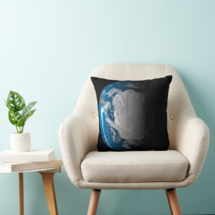 Ful Earth Showing Simulated Clouds Over Antarctica Cushion