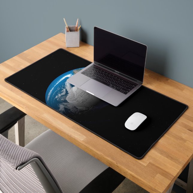 Ful Earth Showing Simulated Clouds Over Antarctica Desk Mat (Office 2)