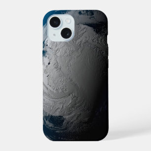 Ful Earth Showing Simulated Clouds Over Antarctica iPhone 15 Case