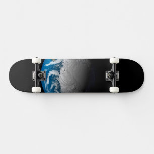 Ful Earth Showing Simulated Clouds Over Antarctica Skateboard