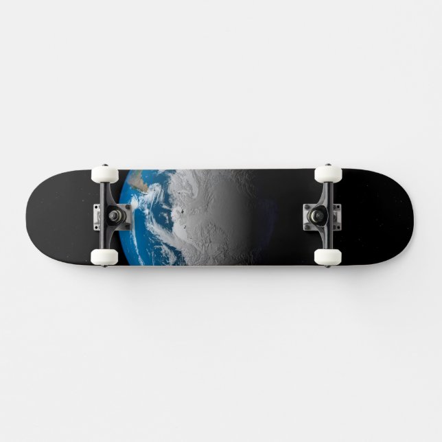 Ful Earth Showing Simulated Clouds Over Antarctica Skateboard (Horz)