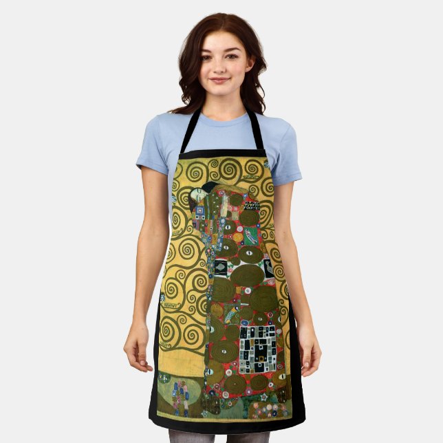 Fulfilment aka The Embrace by Gustav Klimt Apron (Worn)