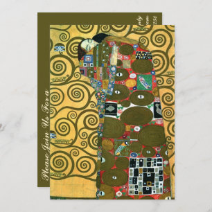 Fulfilment aka The Embrace by Gustav Klimt Invitation