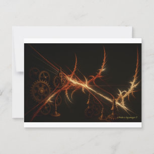 Fulgurating Harp - Steampunk Light Artifact Postcard