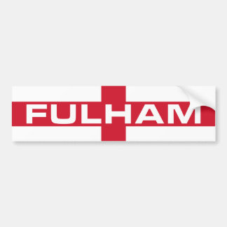 Fulham England Flag Bumper Sticker
