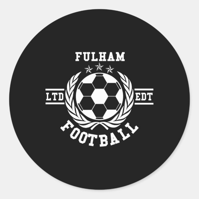 Fulham Football Classic Round Sticker (Front)