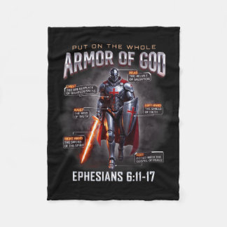Full Armour Of God Christian Kids Boys Youth Men Fleece Blanket