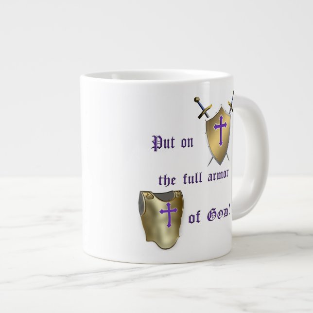 Full Armour of God Large Coffee Mug (Front Right)
