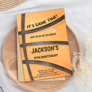 Full Basketball Birthday Invitations