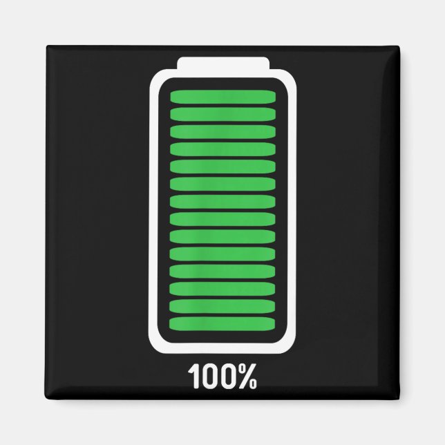 Full Battery Funny Halloween Costume Magnet (Front)