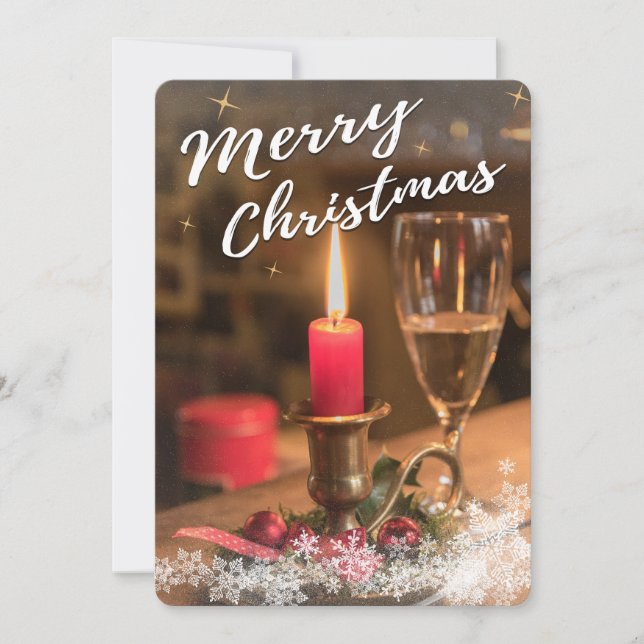 Full Bleed Christmas Photo Season's Greeting Card (Front)