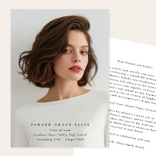 Full Bleed Elegant Photo Graduation Announcement