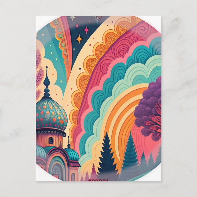 Full-Bleed Fantasy Dome Postcard – Customisable (Front)