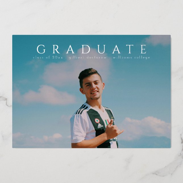full bleed landscape bold minimalistic graduation (Front)