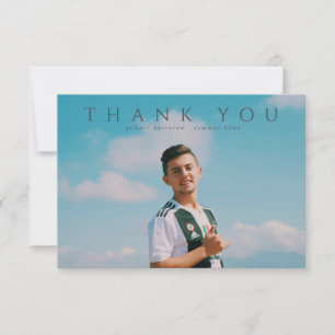 full bleed landscape bold minimalistic thank you card