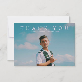 full bleed landscape bold minimalistic thank you card