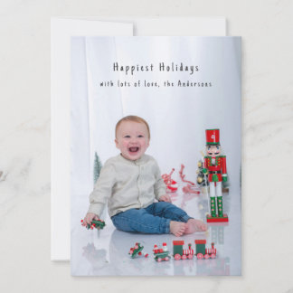 Full Bleed Minimal Photocard Simple Holiday Card