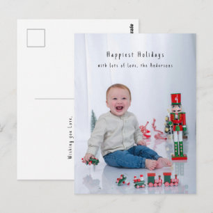Full Bleed Minimal Photocard Simple Holiday Postcard